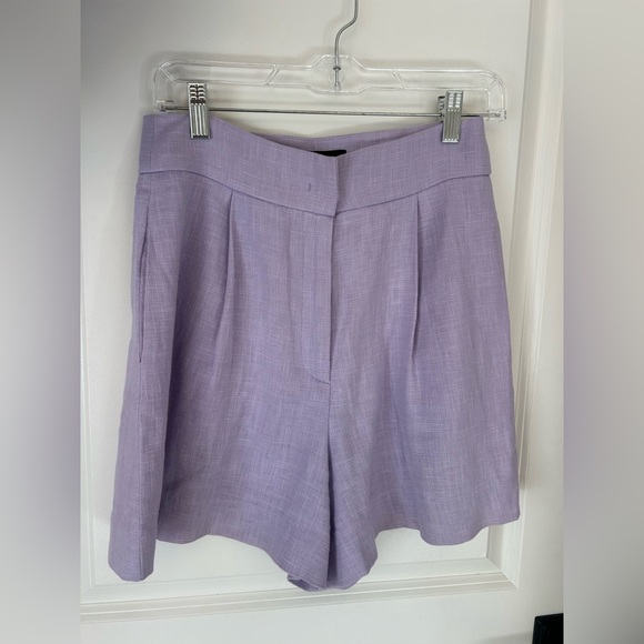 Daze Dayz Lavender Vest & Hi Rise Shorts Set Size M Ramie Cotton Spring Easter - Picture 3 of 9